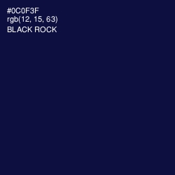 #0C0F3F - Black Rock Color Image