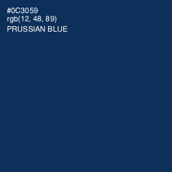 #0C3059 - Prussian Blue Color Image