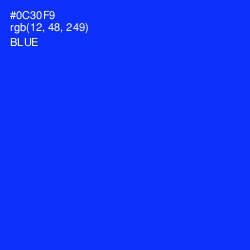 #0C30F9 - Blue Color Image