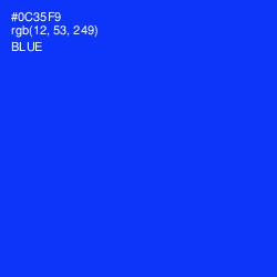 #0C35F9 - Blue Color Image