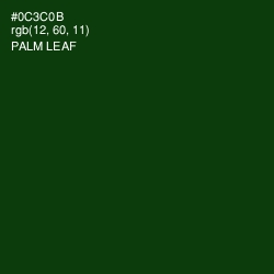 #0C3C0B - Palm Leaf Color Image