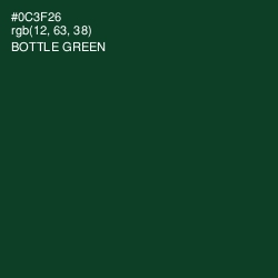 #0C3F26 - Bottle Green Color Image