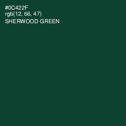 #0C422F - Sherwood Green Color Image
