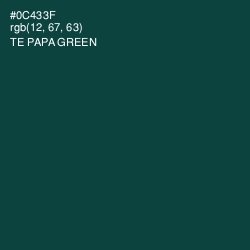 #0C433F - Te Papa Green Color Image