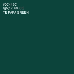 #0C443C - Te Papa Green Color Image