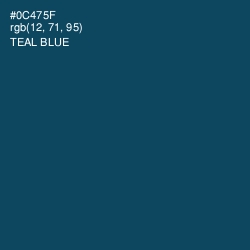 #0C475F - Teal Blue Color Image