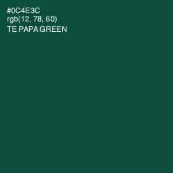 #0C4E3C - Te Papa Green Color Image
