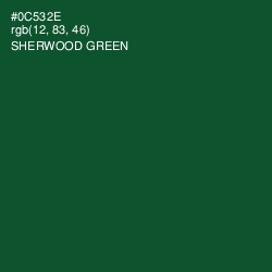 #0C532E - Sherwood Green Color Image