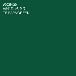 #0C5439 - Te Papa Green Color Image