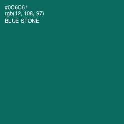 #0C6C61 - Blue Stone Color Image