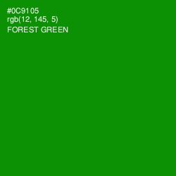 #0C9105 - Forest Green Color Image