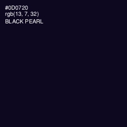 #0D0720 - Black Pearl Color Image