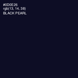 #0D0E26 - Black Pearl Color Image