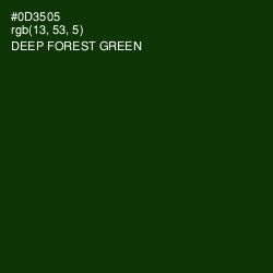 #0D3505 - Deep Forest Green Color Image