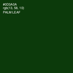 #0D3A0A - Palm Leaf Color Image