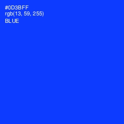 #0D3BFF - Blue Color Image