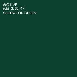 #0D412F - Sherwood Green Color Image