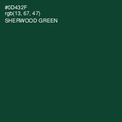 #0D432F - Sherwood Green Color Image