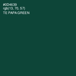 #0D4639 - Te Papa Green Color Image
