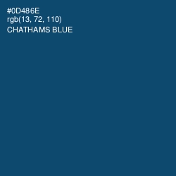 #0D486E - Chathams Blue Color Image