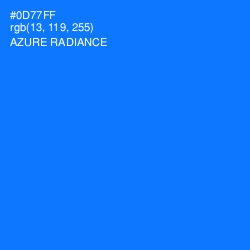 #0D77FF - Azure Radiance Color Image
