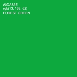 #0DA83E - Forest Green Color Image