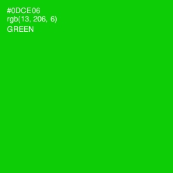 #0DCE06 - Green Color Image