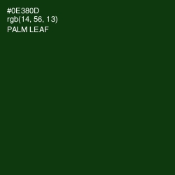 #0E380D - Palm Leaf Color Image
