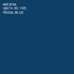 #0E3F66 - Regal Blue Color Image