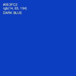 #0E3FC2 - Dark Blue Color Image