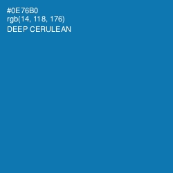 #0E76B0 - Deep Cerulean Color Image