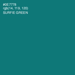 #0E7778 - Surfie Green Color Image