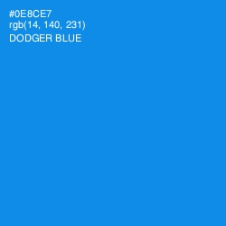 #0E8CE7 - Dodger Blue Color Image