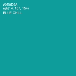 #0E9D9A - Blue Chill Color Image