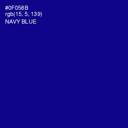 #0F058B - Navy Blue Color Image