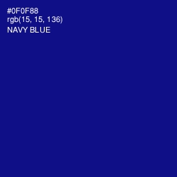 #0F0F88 - Navy Blue Color Image
