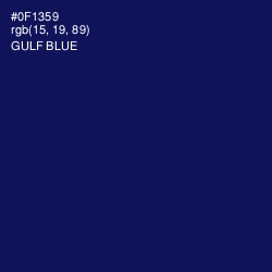 #0F1359 - Gulf Blue Color Image