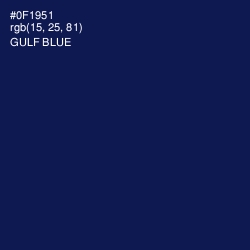#0F1951 - Gulf Blue Color Image