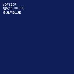#0F1E57 - Gulf Blue Color Image