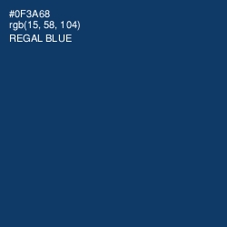 #0F3A68 - Regal Blue Color Image