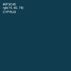 #0F3C4E - Cyprus Color Image