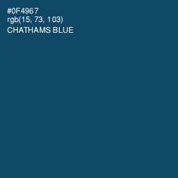 #0F4967 - Chathams Blue Color Image