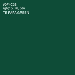 #0F4C38 - Te Papa Green Color Image