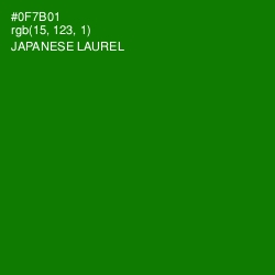 #0F7B01 - Japanese Laurel Color Image