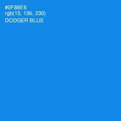 #0F88E6 - Dodger Blue Color Image