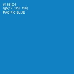 #1181C4 - Pacific Blue Color Image