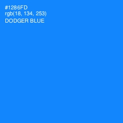 #1286FD - Dodger Blue Color Image