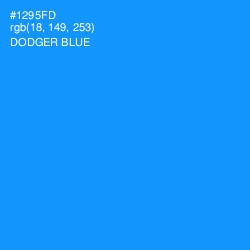 #1295FD - Dodger Blue Color Image