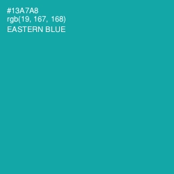 #13A7A8 - Eastern Blue Color Image