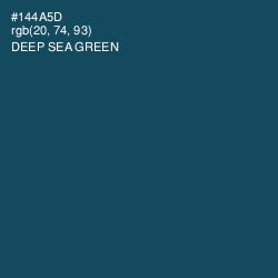 #144A5D - Deep Sea Green Color Image
